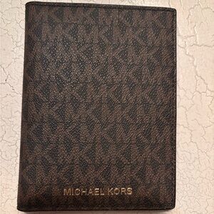 Michael Kors Brown Leather Passport Wallet